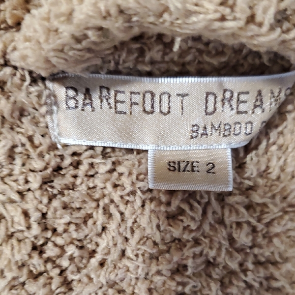 Barefood Dreams Cozy Tan Fleece Long  Robe - Picture 8 of 9